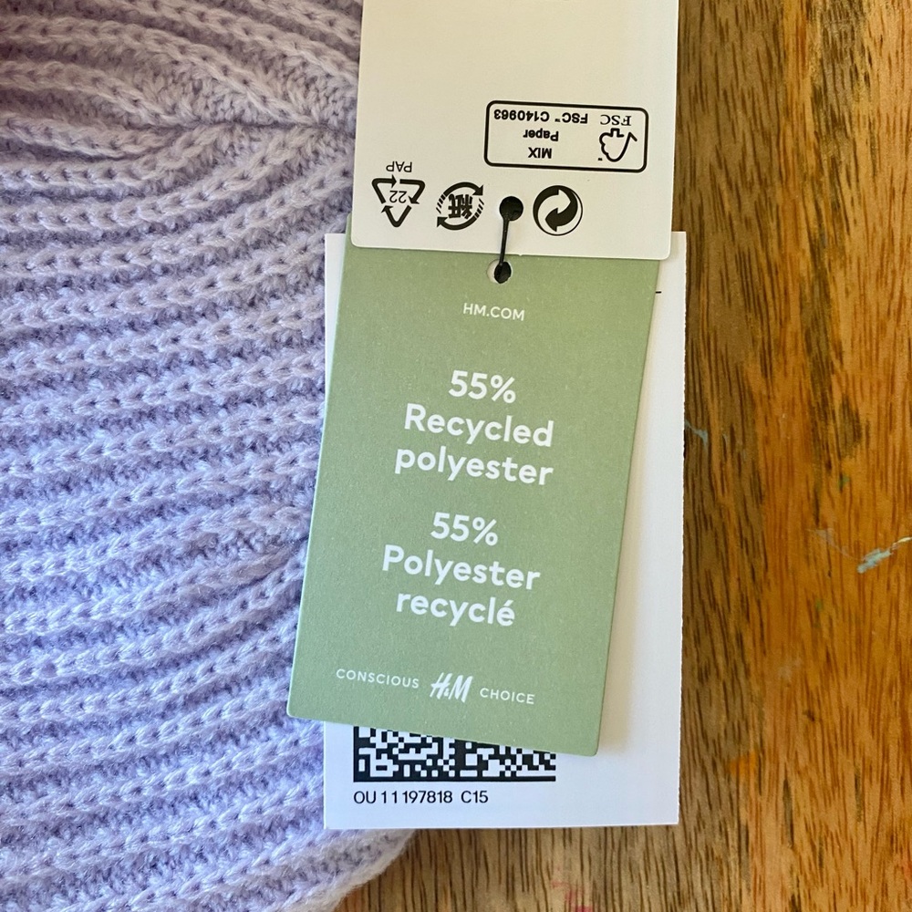 (NWT) H&M Smiley Ribbed Hat - Picture 4 of 4